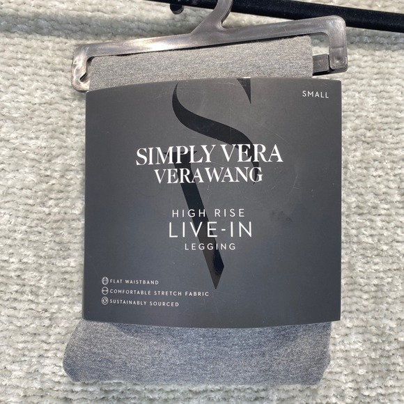 Simply Vera Vera Wang Pants - Simply Vera Vera Wang Live-In Legging High Rise Dark Heather Grey Small NEW
